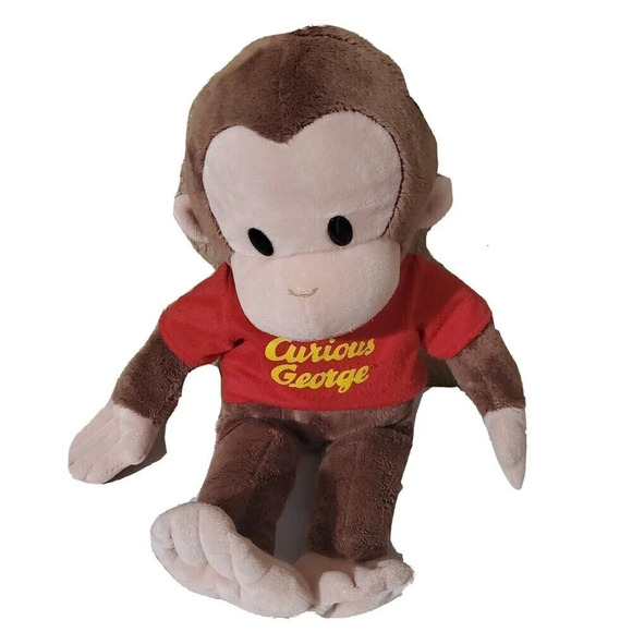 Universal Studios Gund 11" Plush Curious George Monkey Red Shirt Stuffed Animal - Picture 1 of 4